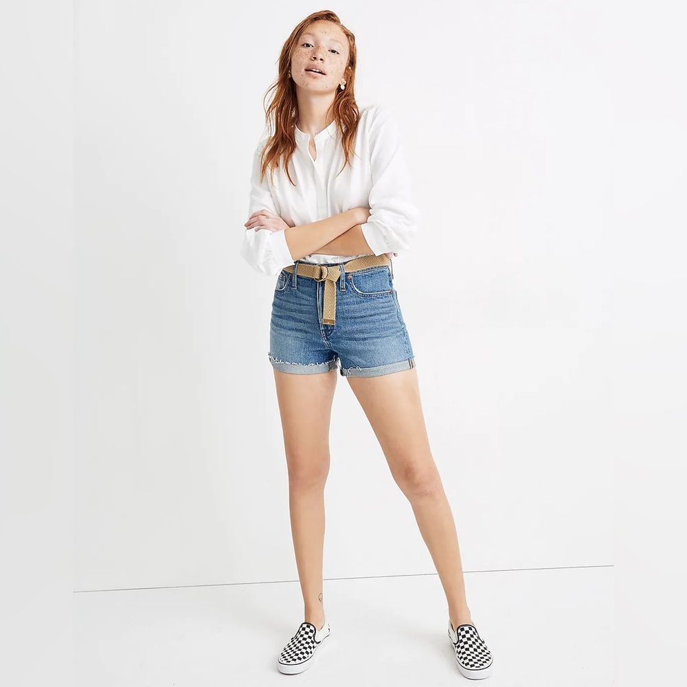 Madewell High-Rise Denim Jean Shorts in Malden Wash size 26 EUC - Picture 2 of 11